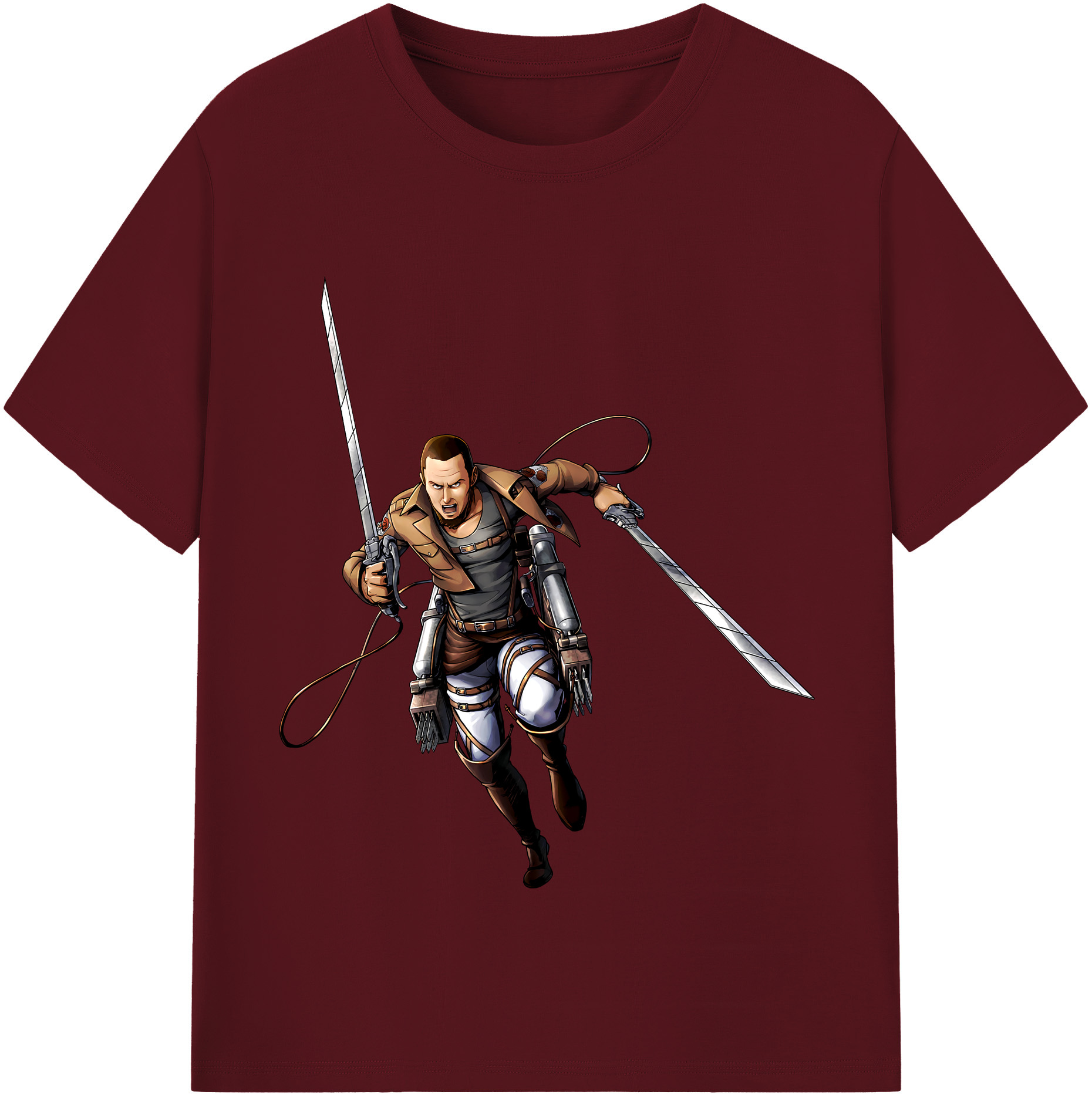 （画像用） 進撃の巨人 Attack on Titan 綿100％半袖Tシャツ（フロントプリント）